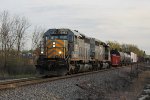 GTW 5953 leads sister 5944 on a northbound rock train with a little bit of general freight up front